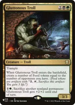 Gluttonous Troll - Near Mint MTG The List - Image 1