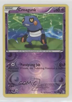 Croagunk Reverse Foil Pokemon Black & White Boundaries Crossed #64 - Image 1