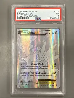 💎LOW POP💎 Dialga EX 122/119 Full Art Pokemon XY 2014 Phantom Forces PSA 1 - Image 1