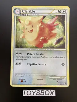 Carte Pokemon Clefable Holo 1/95 / Bloc HGSS Appel Des Legendes ADL / TBE ITA - Image 2