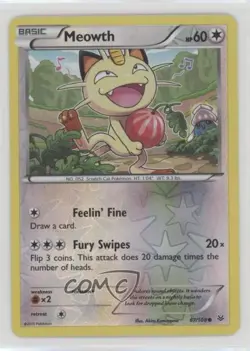 Meowth Reverse Foil Pokemon XY Roaring Skies #67 - Image 1