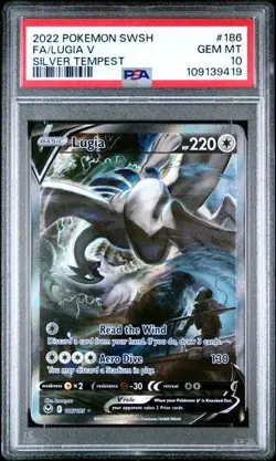 LUGIA V Silver Tempest Holo Alt Art #186 PSA 10 Gem Mint Pokemon [Nostalgium] - Image 1