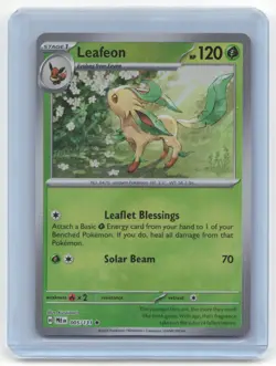 2025 Pokemon TCG Leafeon Prismatic Evolutions #005/131 MasterBall Holo - Image 1