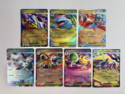 Pokemon TCG - Mega Evolution 7 Card Mega Pokemon Lot - Venusaur, Lucario & More - Image 1