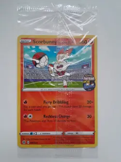 Pokemon Scorbunny On the Ball Promo Card 004/005 U.K Exclusive Futsal Sealed - Image 1