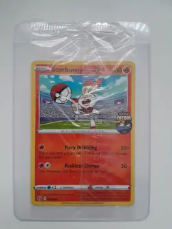 Pokemon Scorbunny On the Ball Promo Card 004/005 U.K Exclusive Futsal Sealed - Image 3