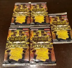 Yu-Gi-Oh Cards - Quarter Century Stampede [RA04] - 5 BOOSTER PACKS LOT - New - Image 1