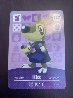 Animal Crossing Amiibo Card Series 2 Kitt #127 127-FB-AOE LP Ships Fast - Image 1
