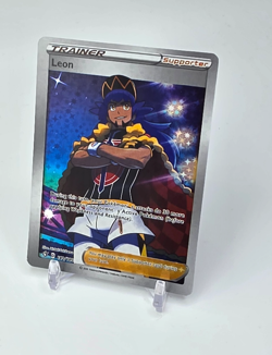 Custom SPARKLING HOLO Leon Trainer Card READ DESCRIPTION BELOW - Image 1