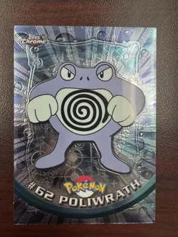 Pokemon Topps 2000 Chrome Card - #62 POLIWRATH NM! - Image 1