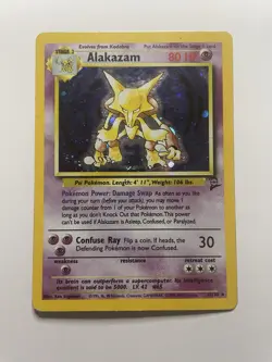 Pokemon Base Set 2 Alakazam 1/130 Holo Rare Unlimited Card TCG - Image 1
