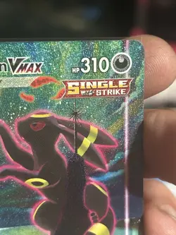 Pokemon TCG Umbreon VMAX Holo Secret Rare Card Evolving Skies 215/203 Hp/damaged - Image 3