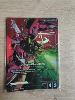 Aegis Gundam GAT-X303 Gundam Card Game TCG ST04 Seed Strike Foil LR+ - Image 1