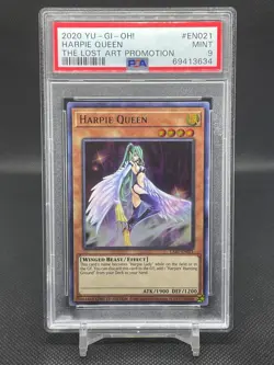 Yugioh Harpie Queen LART-EN021 Ultra Rare PSA 9 Lost Art Promo Card Anime TCG - Image 1