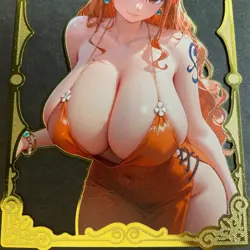 Goddess Story Gold METAL Card - Serial Number #/200! Anime Waifu Nami Bikini - Image 3