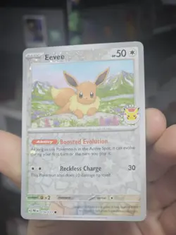 Pokemon Day 2025 Prismatic Evolutions Eevee Cosmos Promo TCG Card 074/131 - Image 2
