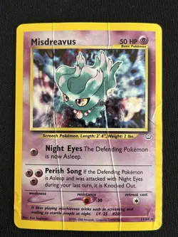Pokemon Card Misdreavus 11/64 Neo Revelation Holo Eng Near Mint Old - Image 1
