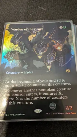 MTG: Warden of the Grove, Borderless FOIL, Tarkir: Dragonstorm, Pack Fresh - Image 1