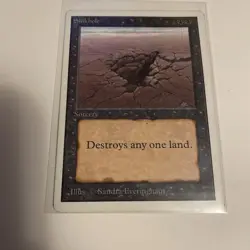MTG Sinkhole UNLIMITED Black LP Magic the Gathering - Image 1