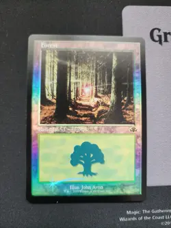 1x - Forest (#410) - RETRO FOIL - Dominaria Remastered - NM MTG - Image 1