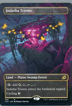 2020 Magic the Gathering Indatha Triome Land Plains Swamp Forest Showcase - Image 1