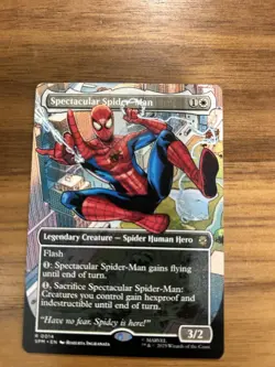 1x Spectacular Spider-Man MTG Marvel’s Spider-Man Borderless Rare Nonfoil NM - Image 1