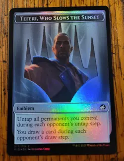 FOIL Teferi, Who Slows the Sunset Token x1 Midnight Hunt Near Mint NM English - Image 1