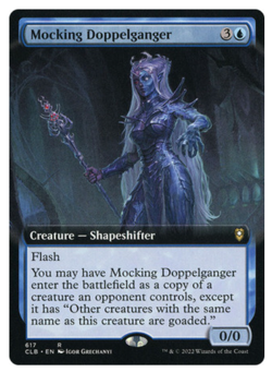 Mocking Doppelganger - Extended Art - NM MTG CLB - Battle for Baldur's Gate 617 - Image 1