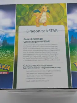 Pokemon GO Premier Deck Holder Box Dragonite VStar Collection Sealed - Image 3