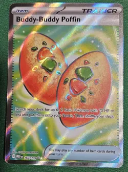 NM/M Buddy-Buddy Poffin Full Art Pokemon TCG Mega Evolution Ultra Rare 167/132 - Image 1
