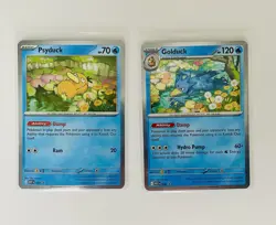 Pokemon TCG Mega Evolutions Psyduck 007 and Golduck 008 Black Star Promo Holo ✅ - Image 1