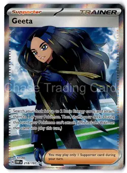 Geeta 218/197 Ultra Rare Obsidian Flames Pokemon TCG Mint NM - Image 1