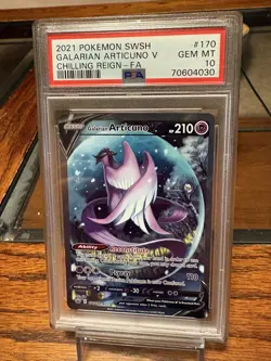 PSA 10 💎 Galarian Articuno V 170/198 Alt Art Chilling Reign 2021 Pokemon - Image 1