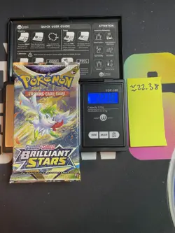 22.38g VERY HEAVY Brilliant Stars Pokemon Sealed Booster Pack New - Image 1