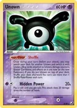 Unown (#X/28) - Holofoil EX - Unseen Forces LP Pokemon - Image 1
