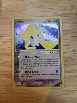 Pokemon TCG Jirachi 8/101 Holo Rare Card EX Hidden Legends - Image 1