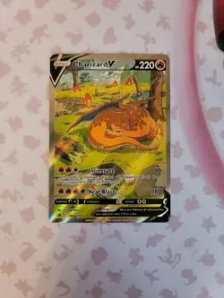 Pokemon TCG Charizard v SWSH260 Holo Rare Card Sword & Shield Promo - Image 1
