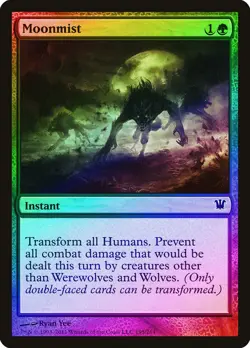 Moonmist FOIL Innistrad HEAVILY PLD Green Common MAGIC GATHERING CARD ABUGames - Image 1