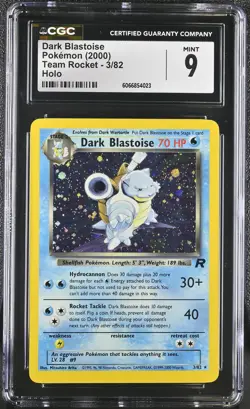 CGC 9 MINT Dark Blastoise 2000 Team Rocket 3/82 Holo Pokemon Card - Image 1