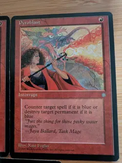 Magic the Gathering Ice Age Pyroblast Card Lightly Played - Set Of 3. - Image 3