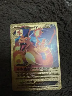 Pokemon Charizard V 522HP Gold Foil Fan Art Card SRL 07-03 INTERLACED FLAMES - Image 1