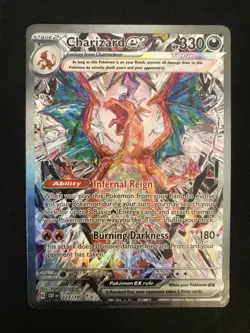 Pokemon TCG Sv03: Obsidian Flames Charizard EX Holo Card 223/197 - Image 1