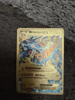 Mcharizard EX Mega M Charizard Gold Foil Fan Art Pokemon Card 108/106 230HP - Image 1