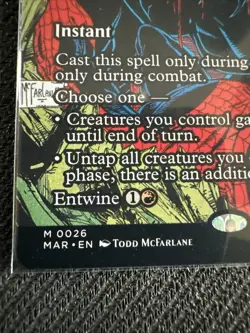 NM Borderless Savage Beating, MTG, Marvel's Spider-Man, Magic the Gathering, 26 - Image 2
