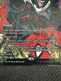 NM Borderless Savage Beating, MTG, Marvel's Spider-Man, Magic the Gathering, 26 - Image 3