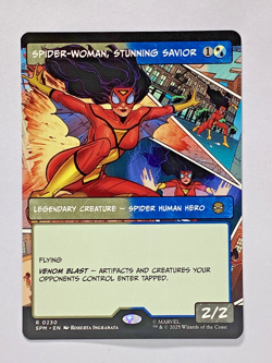 MTG Magic Marvel's Spider-Man SPM Spider-Woman Stunning Savior Borderless #230 - Image 1