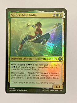 MTG Magic Marvel's Spider-Man SPM Foil Spider-Man India#151 Legendary Creature - Image 1