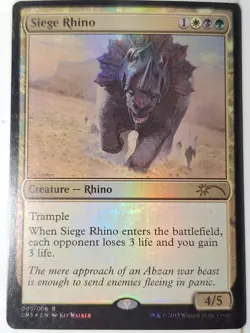 Siege Rhino - FOIL - Clash Pack Promo - Magic the Gathering MTG Nice! - Image 1
