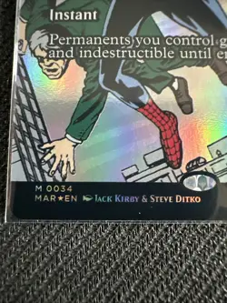 MTG, Heroic Intervention (#0034), Marvel's Spider-Man Eternal, Foil, NM Mythic - Image 2