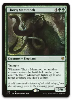 Thorn Mammoth #323 (LP) Throne of Eldraine ELD Magic MTG - Image 1